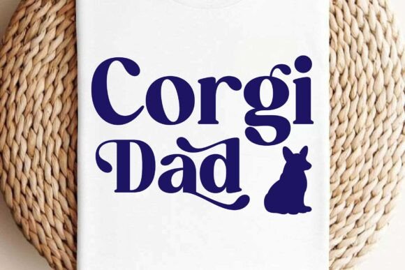 Corgi Dad Svg, Corgi Silhouette Design