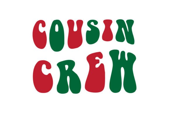 Cousin CREW Christmas Retro Wavy Svg Png Review